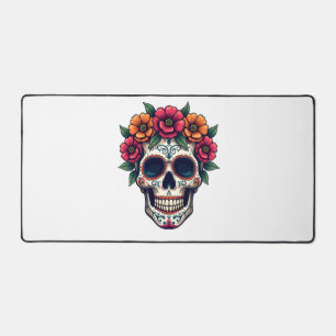 Day of the Dead Sugar Skull � Dia de los Muertos S Desk Mat