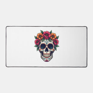 Day of the Dead Sugar Skull – Dia de los Muertos S Desk Mat