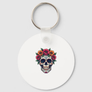 Day of the Dead Sugar Skull � Dia de los Muertos S Key Ring