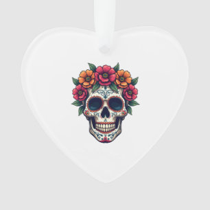 Day of the Dead Sugar Skull � Dia de los Muertos S Ornament