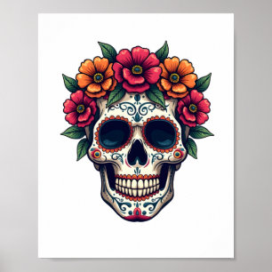 Day of the Dead Sugar Skull – Dia de los Muertos S Poster