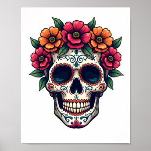 Day of the Dead Sugar Skull � Dia de los Muertos S Poster