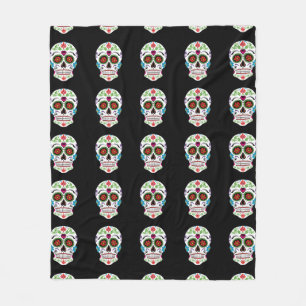 DAY OF THE DEAD SUGAR SKULL FLEECE BLANKET