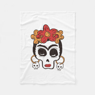 Day of the Dead Sugar Skull Fleece Blanket