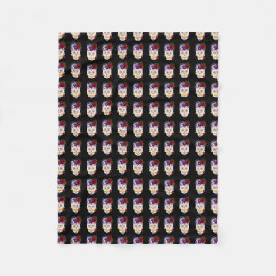 Day of the Dead Sugar Skull Fleece Blanket