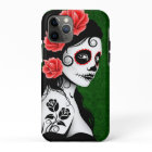 Day of the Dead Sugar Skull Girl – Green