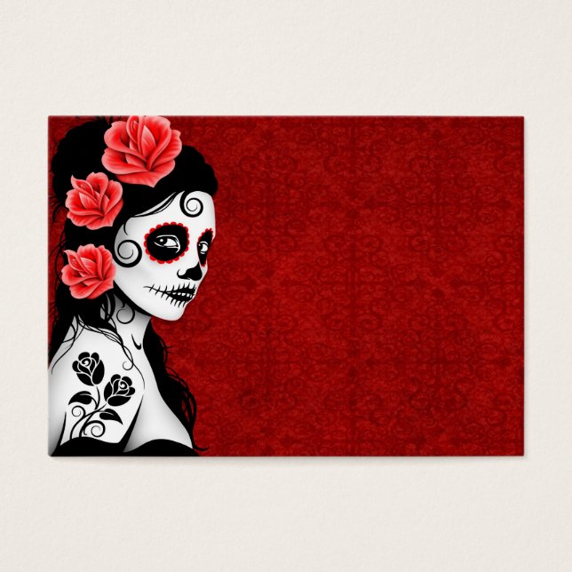 Day of the Dead Sugar Skull Girl - red (Front)