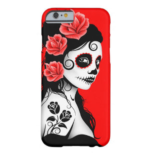 Day of the Dead Sugar Skull Girl – Red Barely There iPhone 6 Case