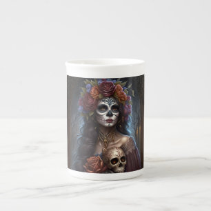 day of the dead sugar skull Graphic Bone China Mug