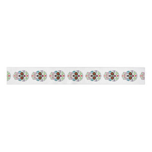 DAY OF THE DEAD SUGAR SKULL GROSGRAIN RIBBON