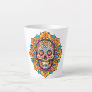 Day of the Dead Sugar Skull Latte Mug