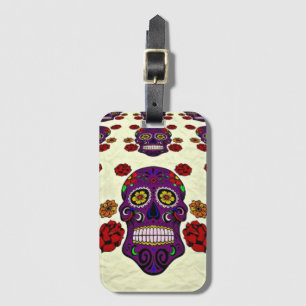 Day of the Dead Sugar Skull Luggage Tag