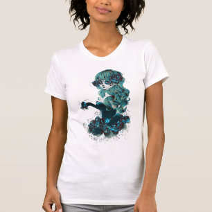 Day of the Dead Sugar Skull Makeup Girl T-Shirt