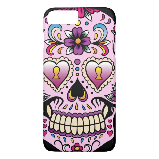 Day of the Dead Sugar Skull Pink Case-Mate iPhone Case (Back)