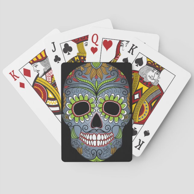 Day of the Dead Sugar Skull Playing Cards (Back)