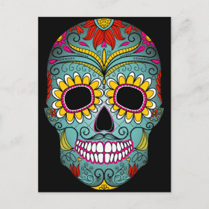 Day of the Dead Sugar Skull Postcard