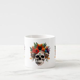 Day of the Dead Sugar Skull Roses  Espresso Cup
