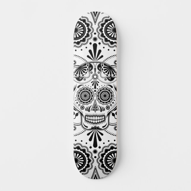 Day of the Dead Sugar Skull Skateboard (Front)
