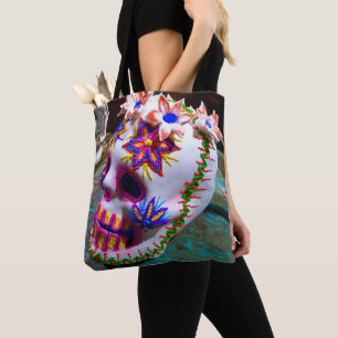 Day of the Dead Sugar Skull Tote Bag