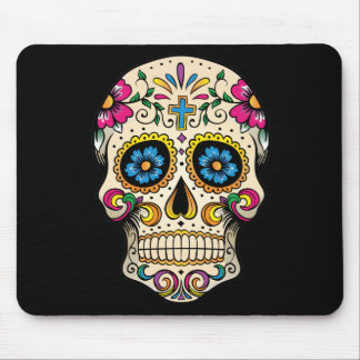 Day of the Dead Sugar Skull with Cross Mouse Mat