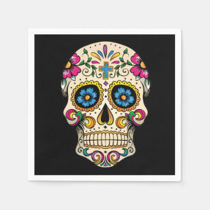 Day of the Dead Sugar Skull with Cross Napkin