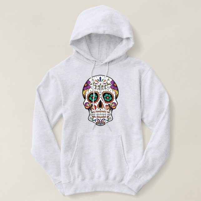Day of the Dead Sugar Skull Women's  Hoodie (Design Front)