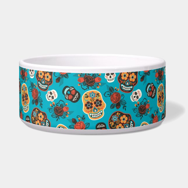 Day of the Dead Sugar Skulls, blue (Front)