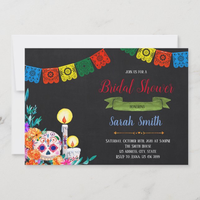 Day of the dead theme party invitation (Front)