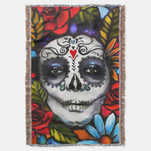 Day of the Dead Throw Blanket