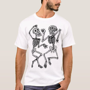 Day of the Dead - Vintage Dancing Skeletons T-Shirt