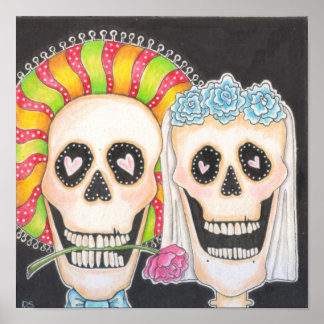 Day of the Dead Wedding Poster