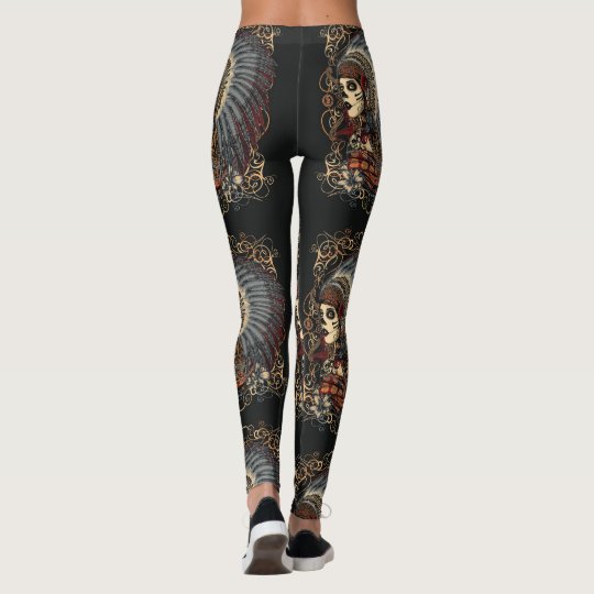 Day of the Dead woman Leggings