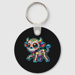 Day Of The Government Agencyd Sugar Skull Bull Fun Key Ring