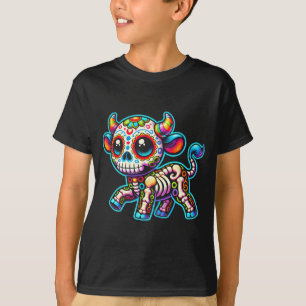 Day Of The Government Agencyd Sugar Skull Bull Fun T-Shirt