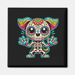 Day Of The Government Agencyd Sugar Skull Dog Magnet
