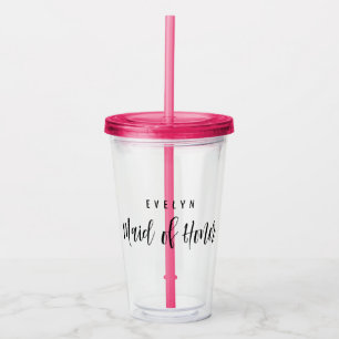 Day of Wedding Drink Maid of Honour Tumblr Custom Acrylic Tumbler