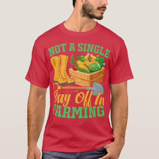Day Off In Farming Funny Farmer Farm Tractor Graph T-Shirt