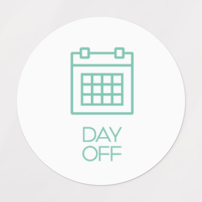 Day Off Planner / Organiser Sticker / Labels (Design 1)