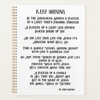 Day Planner - Christian Planner with Original Poem