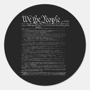 Day Preamble Of The Constitution We The People  Classic Round Sticker