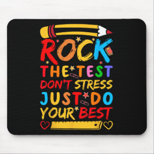 Day Rock The Test Funny Teacher Student Testing Ex Mouse Mat