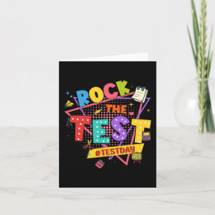 Day Rock The Test Motivational Students Teachers  Card
