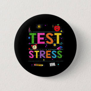 Day Rock The Test Teacher Funny Testing Day Studen 6 Cm Round Badge