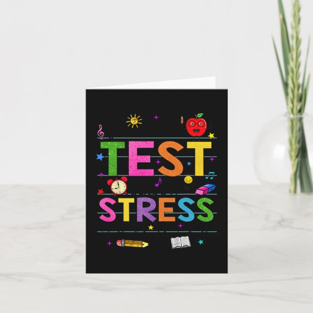 Day Rock The Test Teacher Funny Testing Day Studen Card (Front)