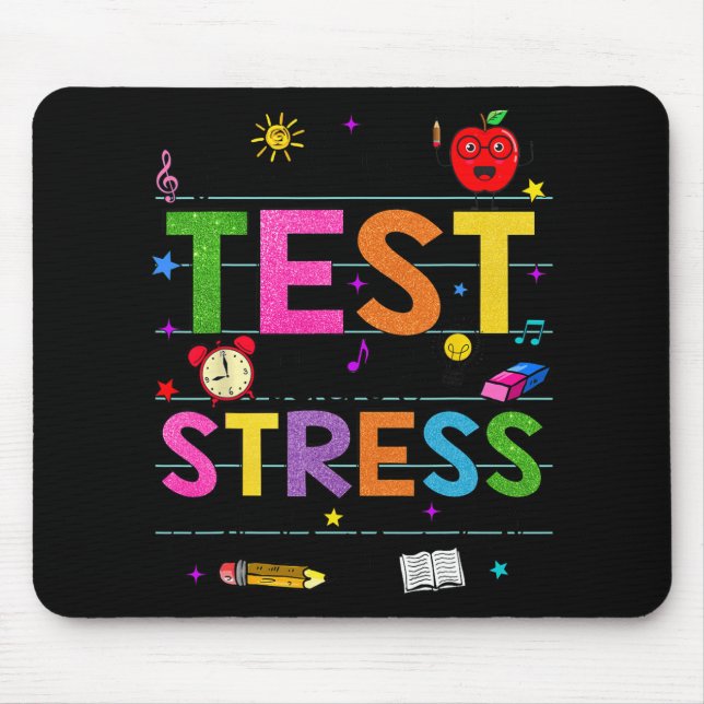 Day Rock The Test Teacher Funny Testing Day Studen Mouse Mat (Front)