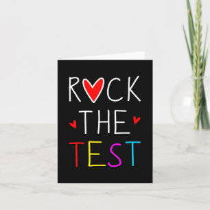 Day Rock The Test Teacher Testing Day Funny Teache Card