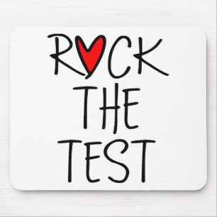 Day Rock The Test Teacher Testing Day Funny Teache Mouse Mat