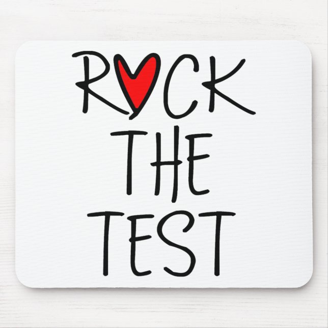Day Rock The Test Teacher Testing Day Funny Teache Mouse Mat (Front)