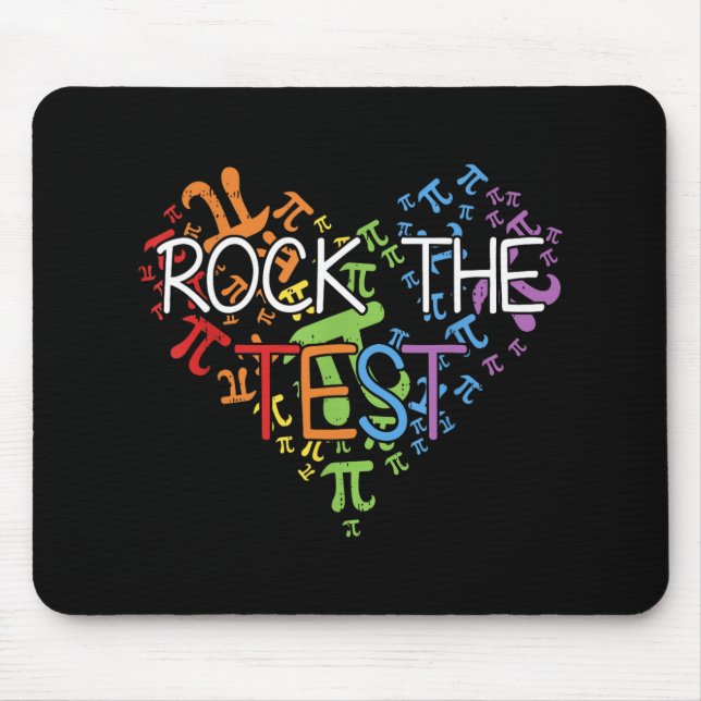 Day Rock The Test Teacher Testing Day Rainbow Teac Mouse Mat (Front)