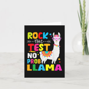 Day Rock The Test Teaching No Prob Llama Teacher Card